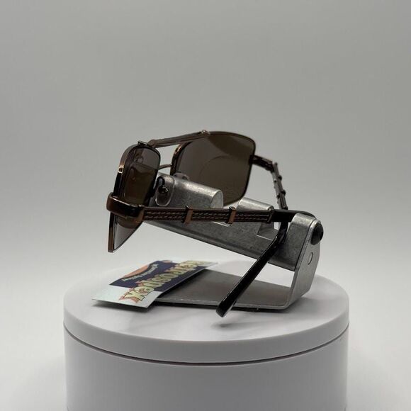 NOS Vintage Y2K Designer Men\'s Sunglasses Cole Haan | Leather Wrapped Double Bar main image 4
